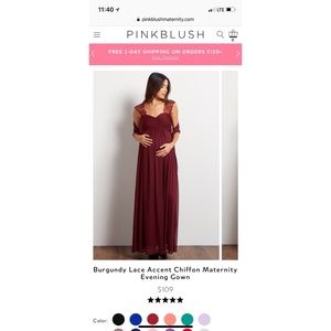 Pink Blush Maternity Evening Gown